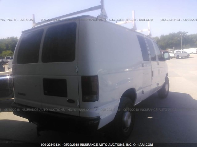 1FTNE24L86HA91083 - 2006 FORD ECONOLINE E250 VAN WHITE photo 4