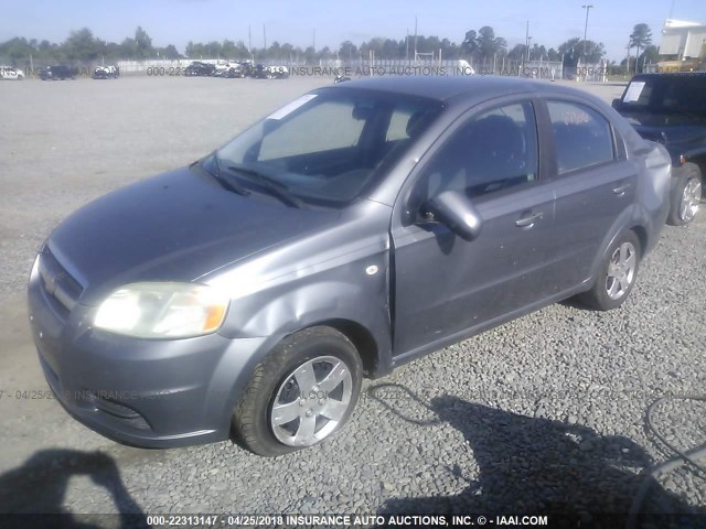 KL1TD56648B143356 - 2008 CHEVROLET AVEO LS GRAY photo 2