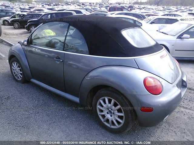 3VWCM31Y25M315651 - 2005 VOLKSWAGEN NEW BEETLE GLS GRAY photo 3