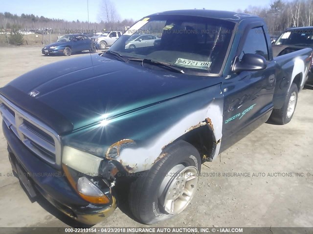 1B7FL26X9WS592772 - 1998 DODGE DAKOTA GREEN photo 6