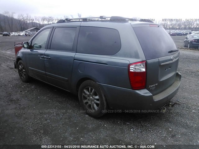 KNDMB233876159918 - 2007 KIA SEDONA EX/LX BLUE photo 3