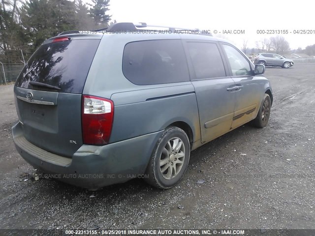 KNDMB233876159918 - 2007 KIA SEDONA EX/LX BLUE photo 4