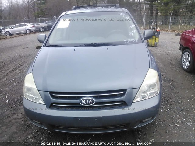 KNDMB233876159918 - 2007 KIA SEDONA EX/LX BLUE photo 6