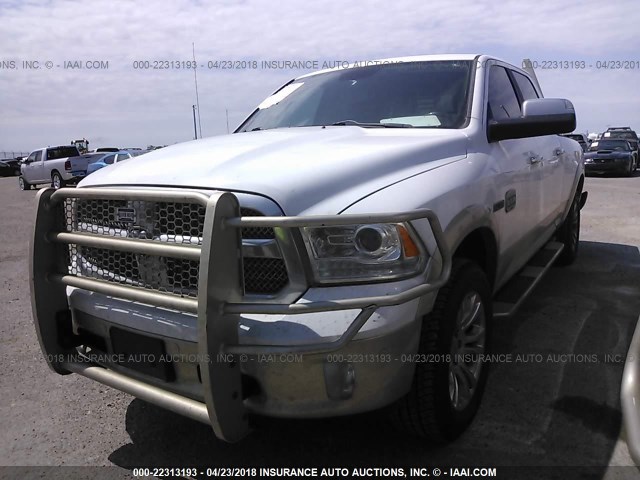 1C6RR7WM3FS513845 - 2015 RAM 1500 LONGHORN WHITE photo 2