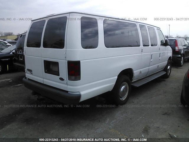 1FBSS31L36HA83225 - 2006 FORD ECONOLINE E350 SUPER DUTY WAGON WHITE photo 4