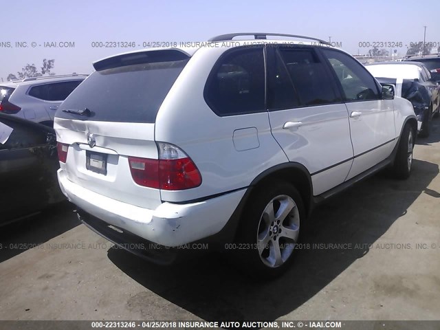 5UXFB53535LV16544 - 2005 BMW X5 4.4I WHITE photo 4
