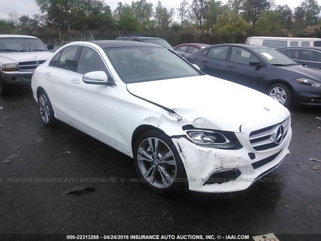 55SWF4KB7HU201520 - 2017 MERCEDES-BENZ C 300 4MATIC WHITE photo 1