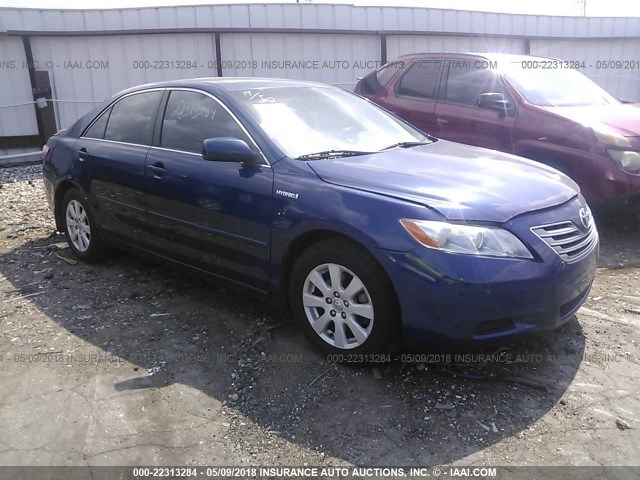 4T1BB46K09U104668 - 2009 TOYOTA CAMRY HYBRID BLUE photo 1