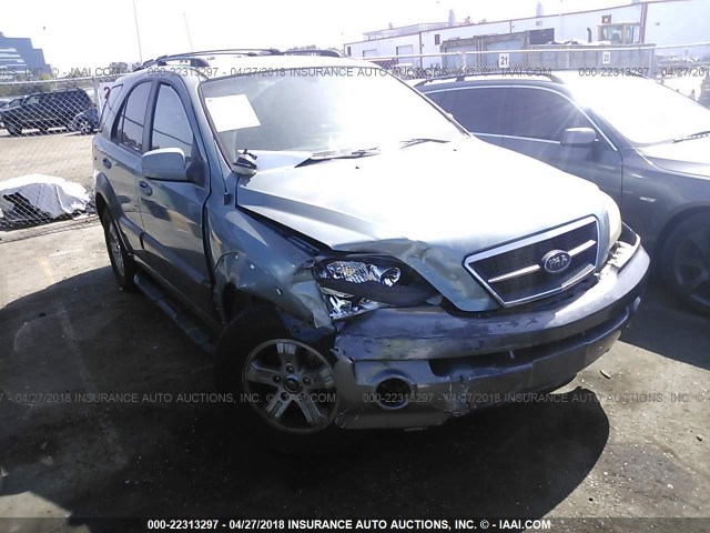 KNDJD733535051573 - 2003 KIA SORENTO EX/LX BLUE photo 1