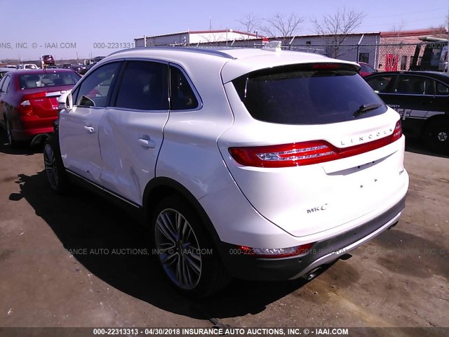 5LMTJ2AH2FUJ42306 - 2015 LINCOLN MKC WHITE photo 3