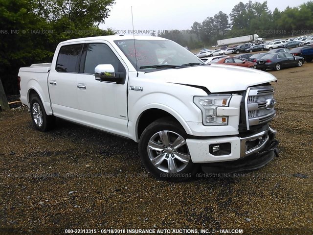 1FTEW1CG8FFB29256 - 2015 FORD F150 SUPERCREW WHITE photo 1