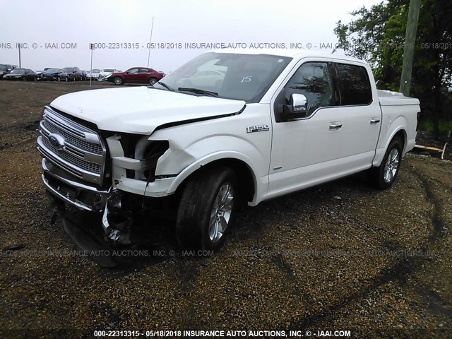 1FTEW1CG8FFB29256 - 2015 FORD F150 SUPERCREW WHITE photo 2