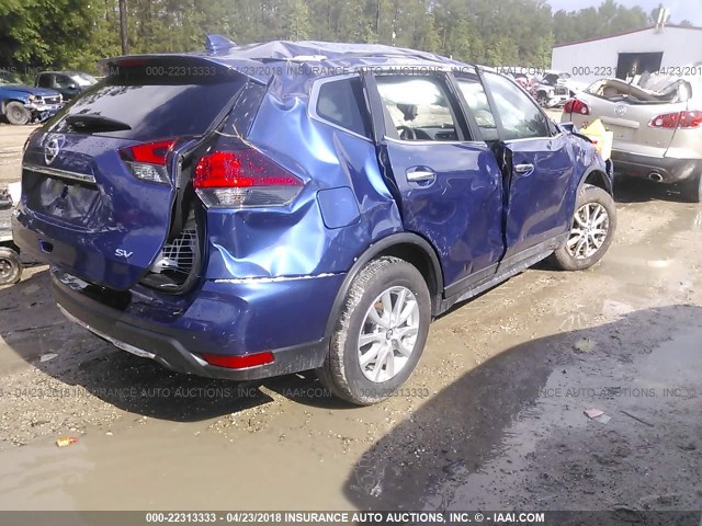 KNMAT2MT5JP526368 - 2018 NISSAN ROGUE S/SV BLUE photo 4