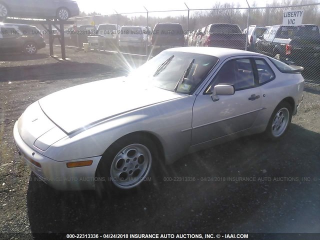 WP0AA0954GN154028 - 1986 PORSCHE 944 SILVER photo 2