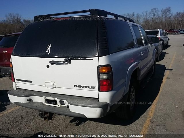 3GNFK16Z05G174516 - 2005 CHEVROLET SUBURBAN K1500 WHITE photo 4