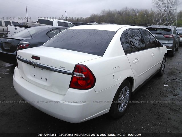 1G1ZS58F17F109302 - 2007 CHEVROLET MALIBU LS 白色 照片 4