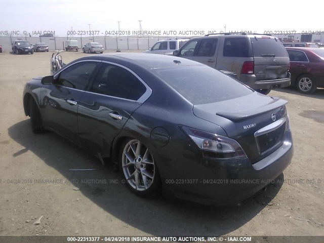 1N4AA5AP3AC821285 - 2010 NISSAN MAXIMA S/SV GRAY photo 3