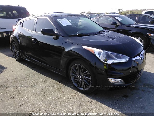 KMHTC6AD6DU134773 - 2013 HYUNDAI VELOSTER BLACK photo 1