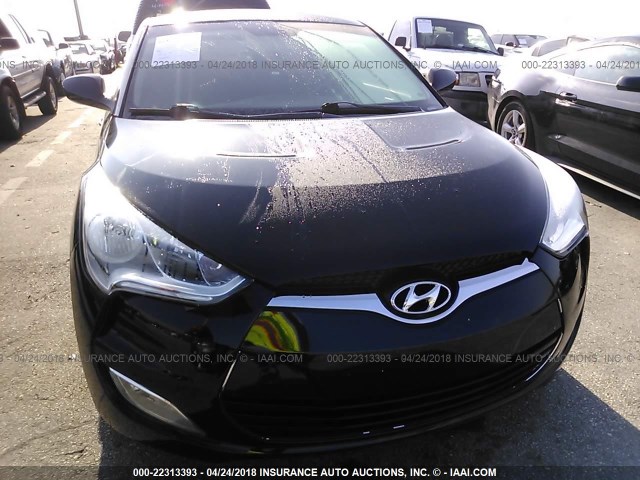 KMHTC6AD6DU134773 - 2013 HYUNDAI VELOSTER BLACK photo 6