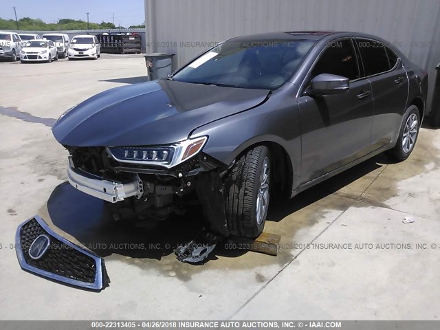 19UUB1F52JA005699 - 2018 ACURA TLX TECH SILVER photo 2