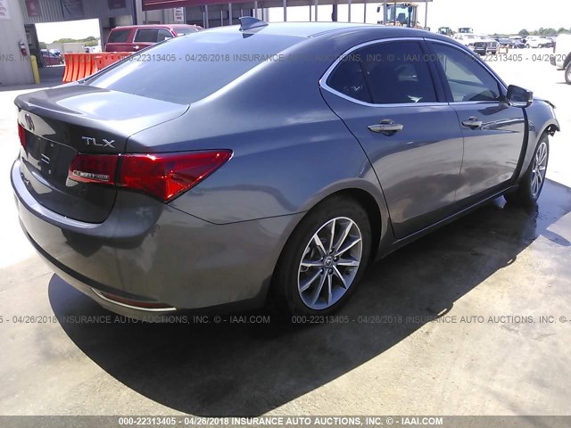 19UUB1F52JA005699 - 2018 ACURA TLX TECH SILVER photo 4