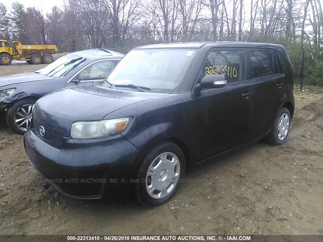 JTLKE50EX81010371 - 2008 TOYOTA SCION XB BLACK photo 2