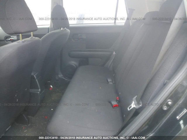 JTLKE50EX81010371 - 2008 TOYOTA SCION XB BLACK photo 8