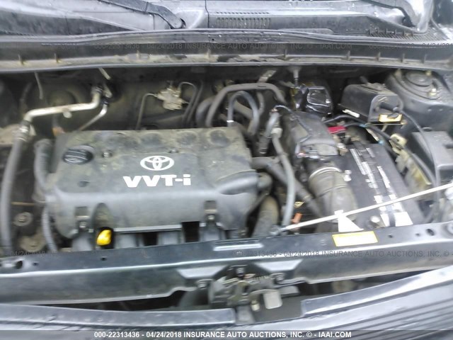 JTLKT324064040618 - 2006 TOYOTA SCION XB შავი ფოტო 10