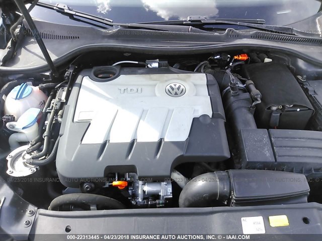 3VWPL7AJ4CM618121 - 2012 VOLKSWAGEN JETTA TDI BLACK photo 10