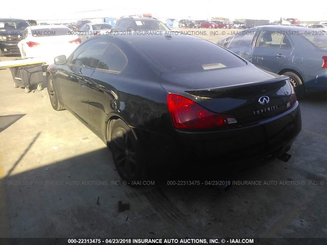 JNKCV64EX8M103467 - 2008 INFINITI G37 JOURNEY/SPORT BLACK photo 3