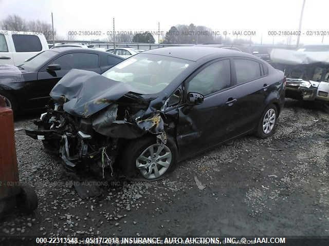 KNADN4A37C6076476 - 2012 KIA RIO EX/SX BLUE photo 2