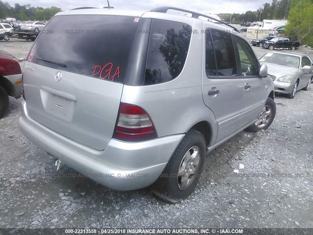 4JGAB54E81A271865 - 2001 MERCEDES-BENZ ML 320 SILVER photo 4