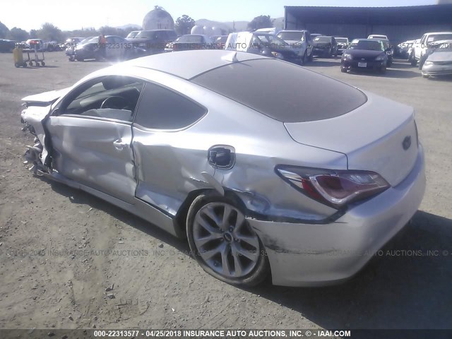 KMHHT6KD2DU096091 - 2013 HYUNDAI GENESIS COUPE 2.0T SILVER photo 3