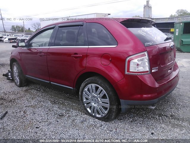 2FMDK3KCXABA69424 - 2010 FORD EDGE LIMITED RED photo 3