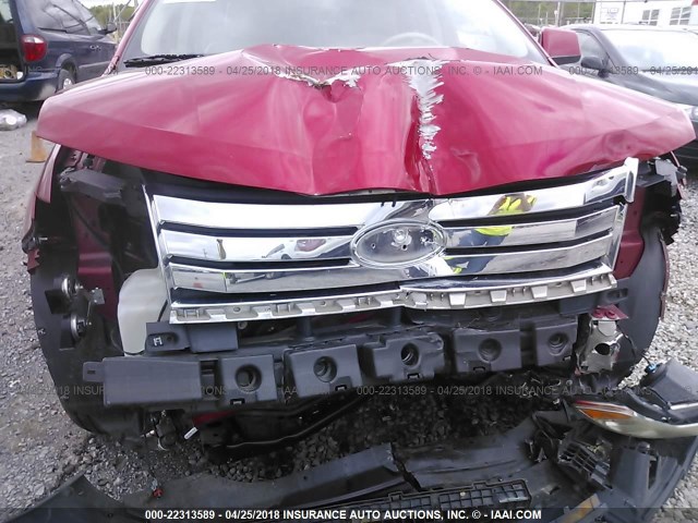 2FMDK3KCXABA69424 - 2010 FORD EDGE LIMITED RED photo 6