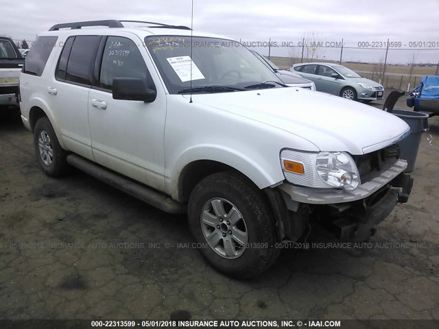 1FMEU7DE2AUB07050 - 2010 FORD EXPLORER XLT WHITE photo 1