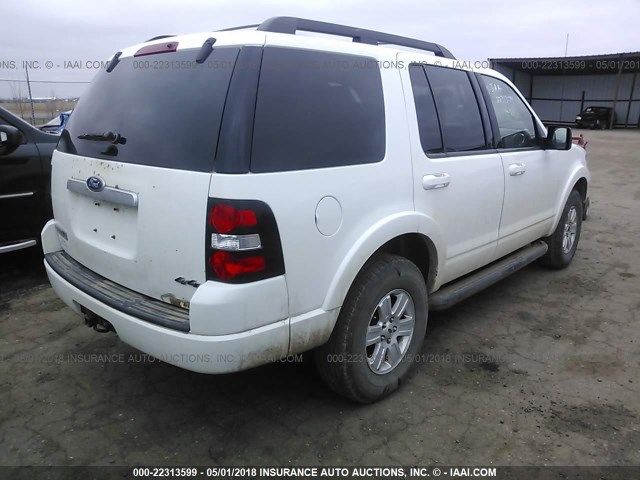 1FMEU7DE2AUB07050 - 2010 FORD EXPLORER XLT WHITE photo 4