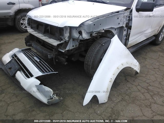 1FMEU7DE2AUB07050 - 2010 FORD EXPLORER XLT WHITE photo 6