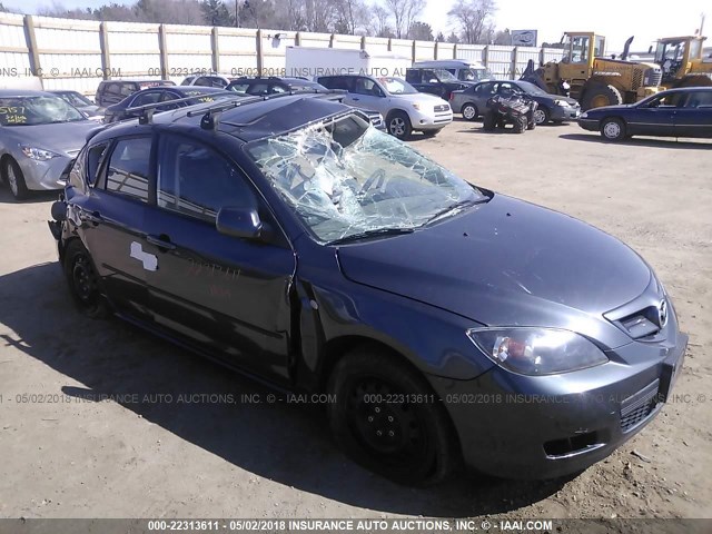 JM1BK343281122650 - 2008 MAZDA 3 HATCHBACK GRAY photo 1