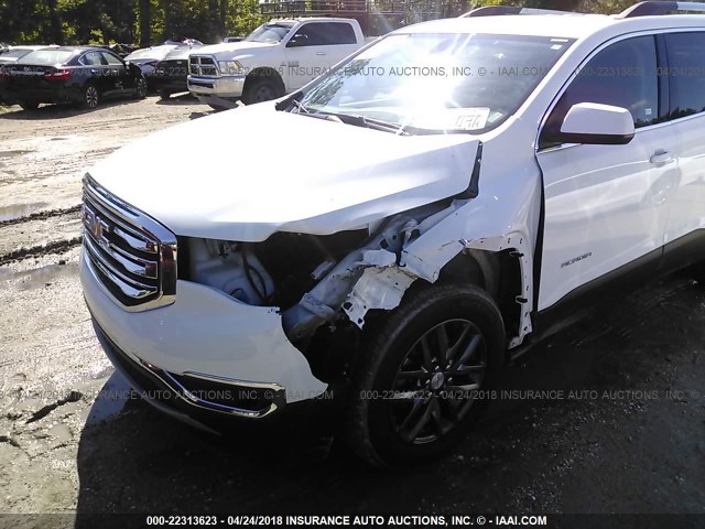 1GKKNMLS4JZ113966 - 2018 GMC ACADIA SLT-1 Biały zdjęcie 6