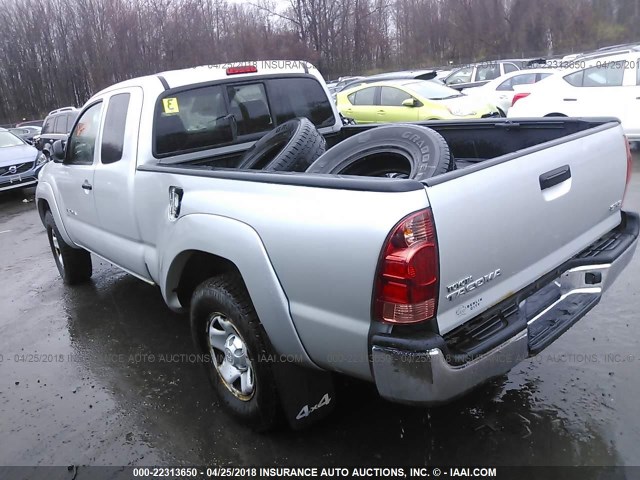 5TEUX42N96Z305504 - 2006 TOYOTA TACOMA ACCESS CAB SILVER photo 3