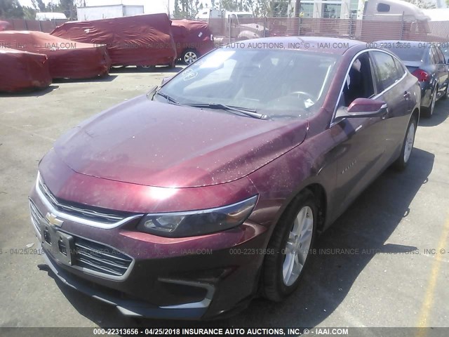 1G1ZE5ST9GF297024 - 2016 CHEVROLET MALIBU LT BURGUNDY photo 2