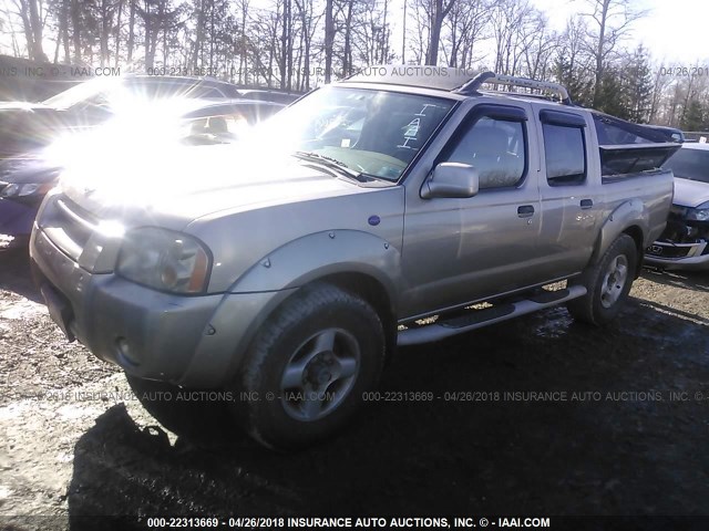 1N6ED27Y71C376807 - 2001 NISSAN FRONTIER CREW CAB XE/CREW CAB SE TAN photo 2