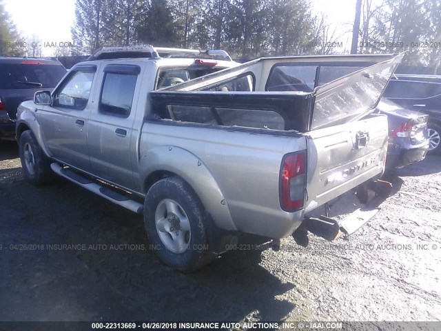 1N6ED27Y71C376807 - 2001 NISSAN FRONTIER CREW CAB XE/CREW CAB SE TAN photo 3