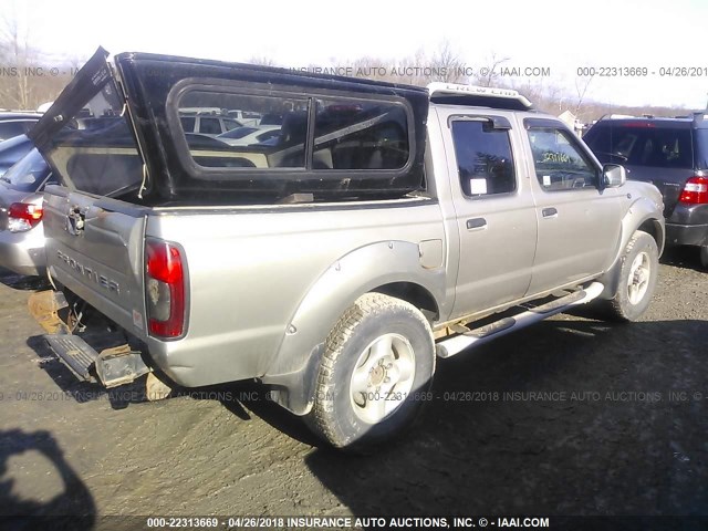 1N6ED27Y71C376807 - 2001 NISSAN FRONTIER CREW CAB XE/CREW CAB SE TAN photo 4