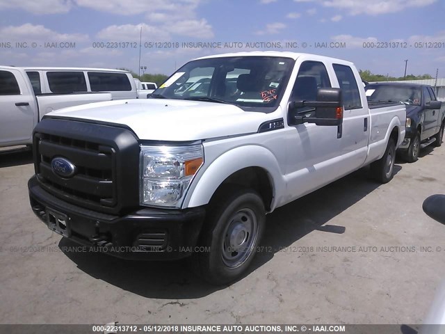 1FT7W2A68FEB06722 - 2015 FORD F250 SUPER DUTY WHITE photo 2