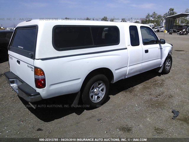 5TEVL52N43Z283977 - 2003 TOYOTA TACOMA XTRACAB WHITE photo 4