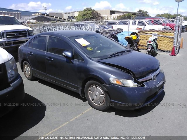 JHMFA36288S013353 - 2008 HONDA CIVIC HYBRID GRAY photo 1