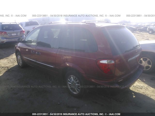 2C8GP64L12R644728 - 2002 CHRYSLER TOWN & COUNTRY LIMITED RED photo 3