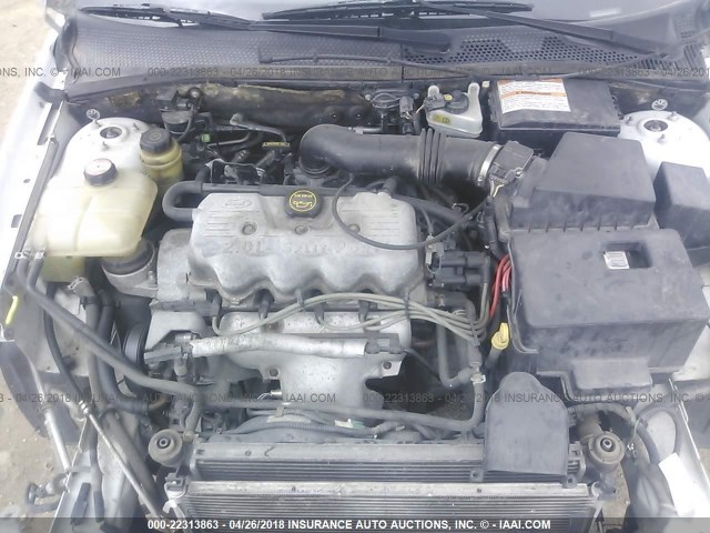 1FAFP33P71W224810 - 2001 FORD FOCUS LX WHITE photo 10